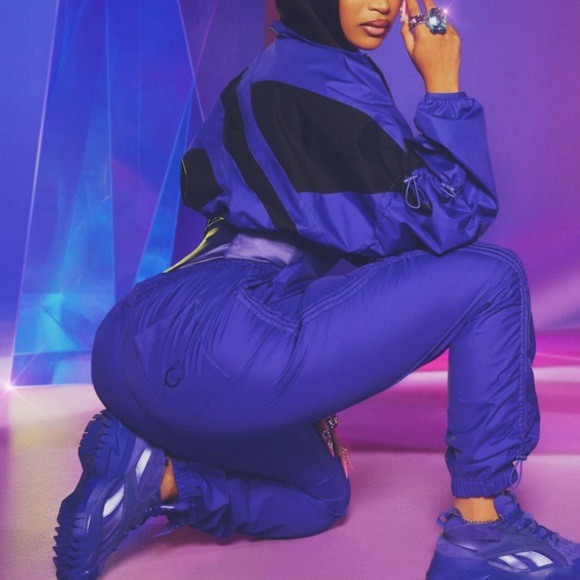 Reebok Cardi B Woven Plus Size Casual Informal Última Purple Pant Size 3X NWT - Picture 2 of 13